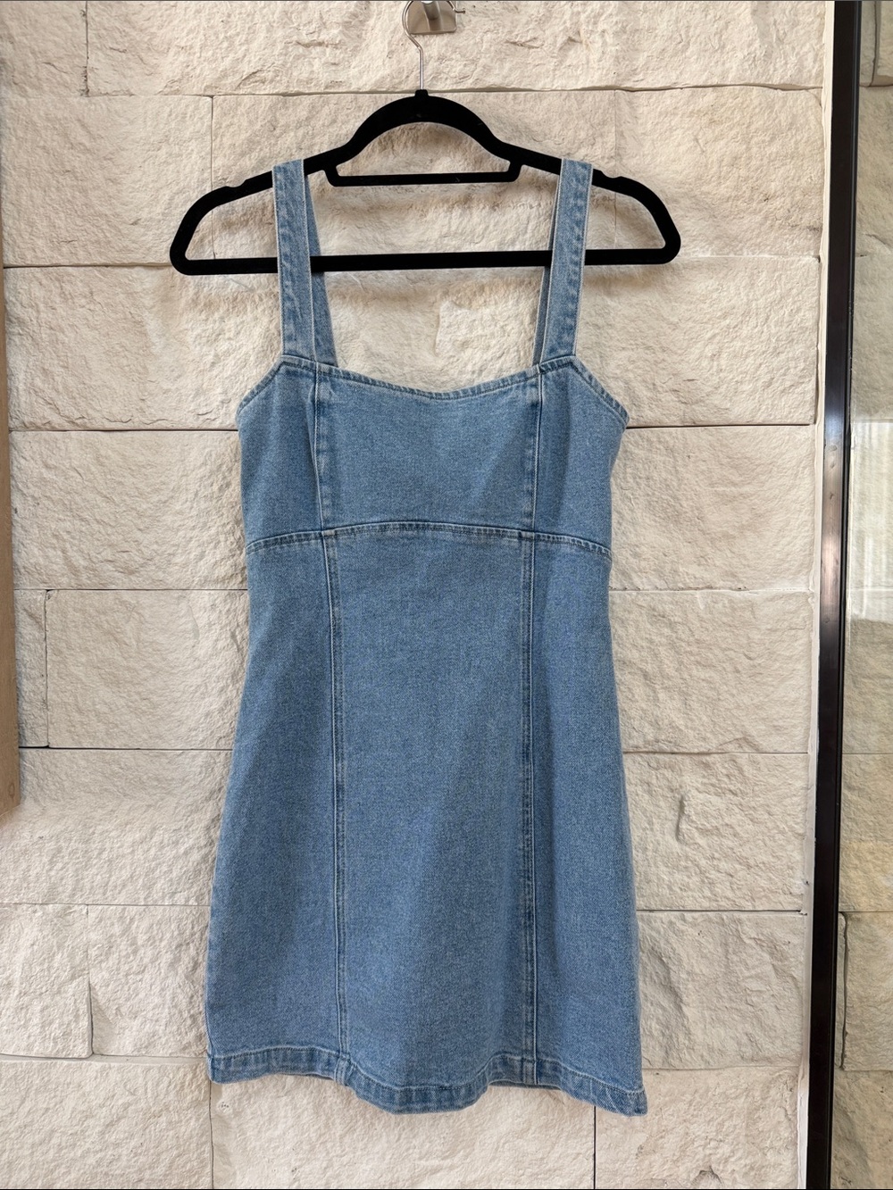 MARBLE Light Blue Denim Zip-Up Mini